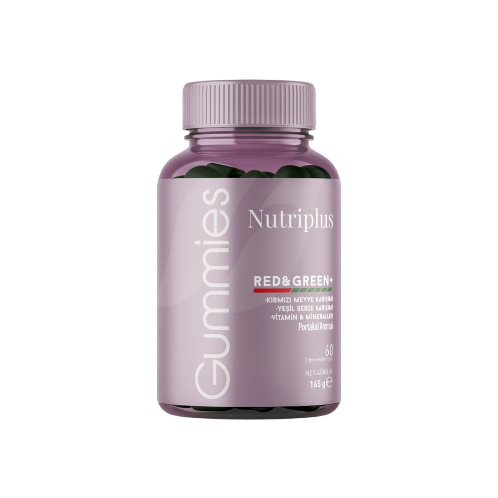 FARMASi Nutriplus Jelly Vitamins Red + Green, 60 pcs - Antioxidant-Rich Vegan Multivitamin Supplement with Fruits and Vegetables Essential Vitamins Immune Support Energy Boost, Skin Hair Nail Health FARMASi buy supplements canada