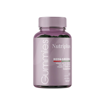 FARMASi Nutriplus Jelly Vitamins Red + Green, 60 pcs - Antioxidant-Rich Vegan Multivitamin Supplement with Fruits and Vegetables Essential Vitamins Immune Support Energy Boost, Skin Hair Nail Health FARMASi buy supplements canada
