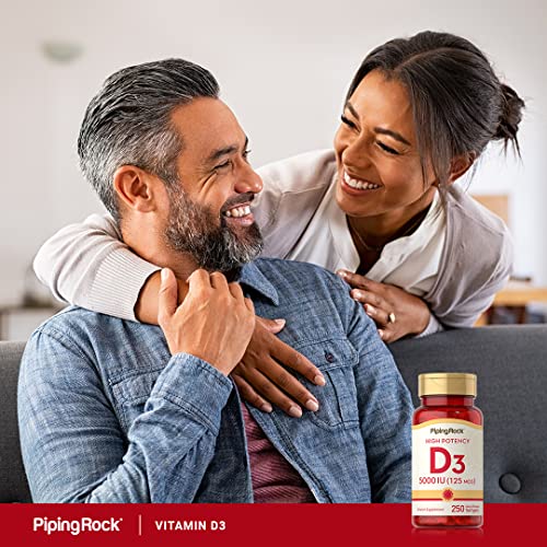 Piping Rock Vitamin D3 5000 IU | 250 Softgels | High Potency Supplement | Non-GMO Piping Rock buy supplements canada