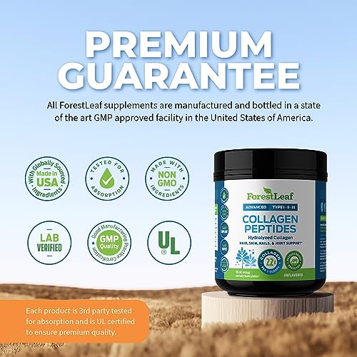 Collagen Peptides Powder Unflavored - Hydrolyzed Collagen Protein Powder ForestLeaf buy supplements canada