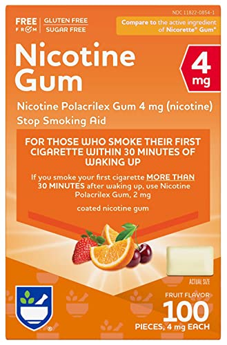 Rite Aid Nicotine Gum, 4 mg - 100 Count | Quit Smoking Aid | Nicotine Rite Aid buy supplements canada