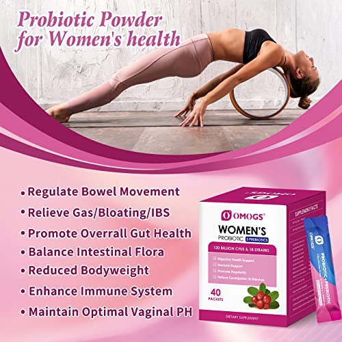 OMOGS Women's Probiotic,120-Billion-CFUs, 18 Strains, with 3 Prebiotics and Cranberry OMOGS buy supplements canada
