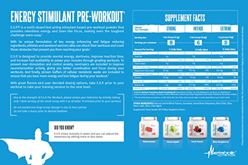 Metabolic Nutrition | ESP - Stimulating Pre Workout, Pre Intra Workout Supplement | Energy Metabolic Nutrition buy supplements canada