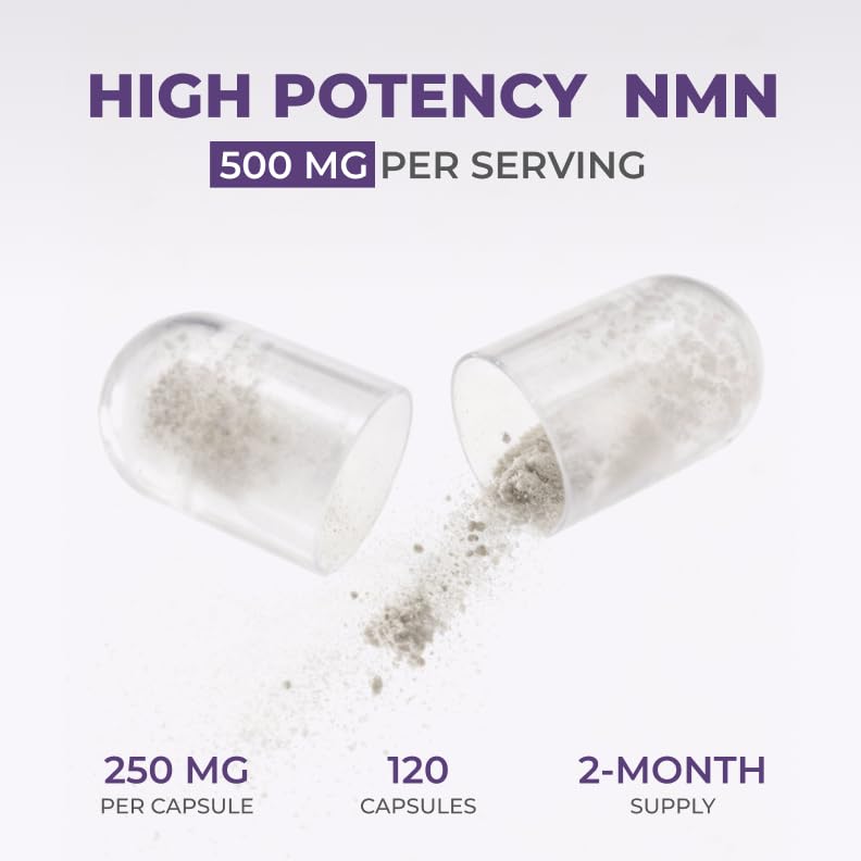 Neurogan Beta NMN (β-NMN) Supplement 500 mg per Serving, High Purity – NAD+ Precursor for Cellular Energy & Vitality – 120 Capsules (2-Month Supply) – Made in USA Neurogan buy supplements canada