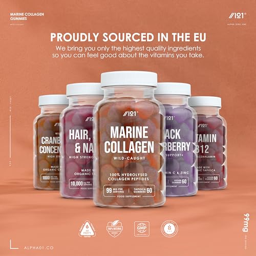 Marine Collagen Gummies - Wild-Caught Marine - Tapioca Based - High Potency Hydrolysed Marine Collagen Gummies ALPHA01 buy supplements canada