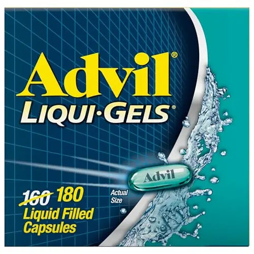 Advil Liqui-Gels Pain Reliever and Fever Reducer, Pain Medicine for Adults with Ibuprofen 200mg for Headache, Backache, Menstrual Pain and Joint Pain Relief - 180 Liquid Filled Capsules Advil buy supplements canada