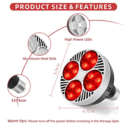 Red Light Therapy Lamp 24 LED Used for Red Light for Body and Face 660nm Red and 850nm Msupps.com buy supplements canada