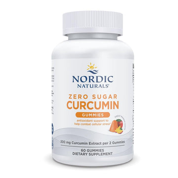 Nordic Naturals Zero Sugar Curcumin Gummies, Mango - 60 Gummies - 200 mg Optimized Curcumin Extract - Great Taste - Antioxidant Support, Healthy Metabolic Balance - Non-GMO, Vegan - 30 Servings Nordic Naturals buy supplements canada