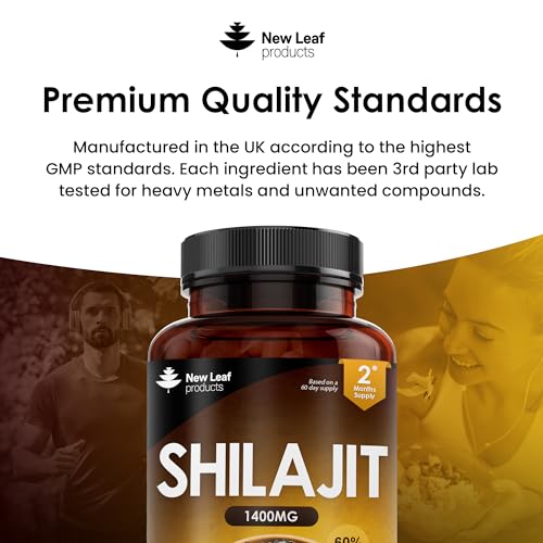 Shilajit Capsules 1400mg 60% Fulvic Acid Pure Shilajit - High Strength Himilayan Shilajit NEW LEAF PRODUCTS buy supplements canada