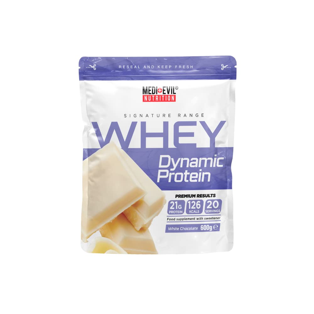 Medi-Evil Nutrition Whey Dynamic Protein, White Chocolate Flavour, 600g, 20 Servings Medi-Evil buy supplements canada