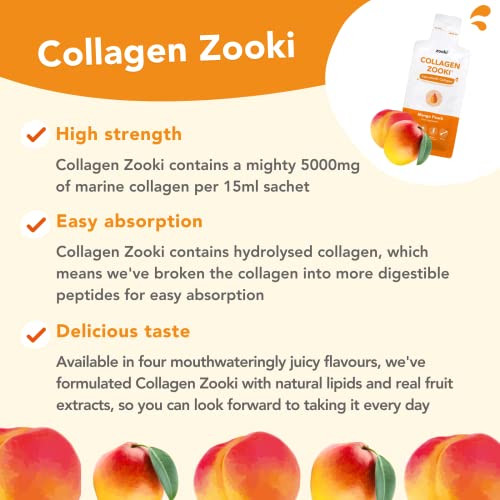 Zooki 5000mg Marine Collagen Liquid Sachets | Hydrolysed Marine Collagen Peptides yourzooki buy supplements canada