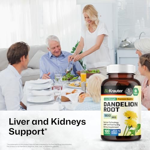 BIO KRAUTER Dandelion Root Capsules - Organic Dandelion Root Supplement - Vegan BIO KRAUTER buy supplements canada