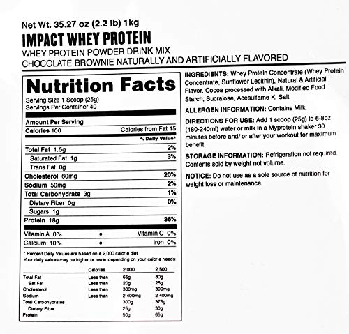 Myprotein - Impact Whey Protein Powder - Flavored Drink Mix - Daily Protein Intake Myprotein buy supplements canada
