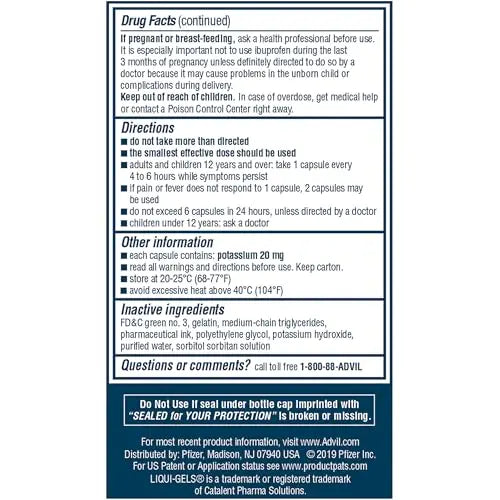 Advil Liqui-Gels Minis Pain Reliever and Fever Reducer, Pain Medicine for Adults with Ibuprofen 200mg for Pain Relief - 80 Liquid Filled Capsules Advil buy supplements canada