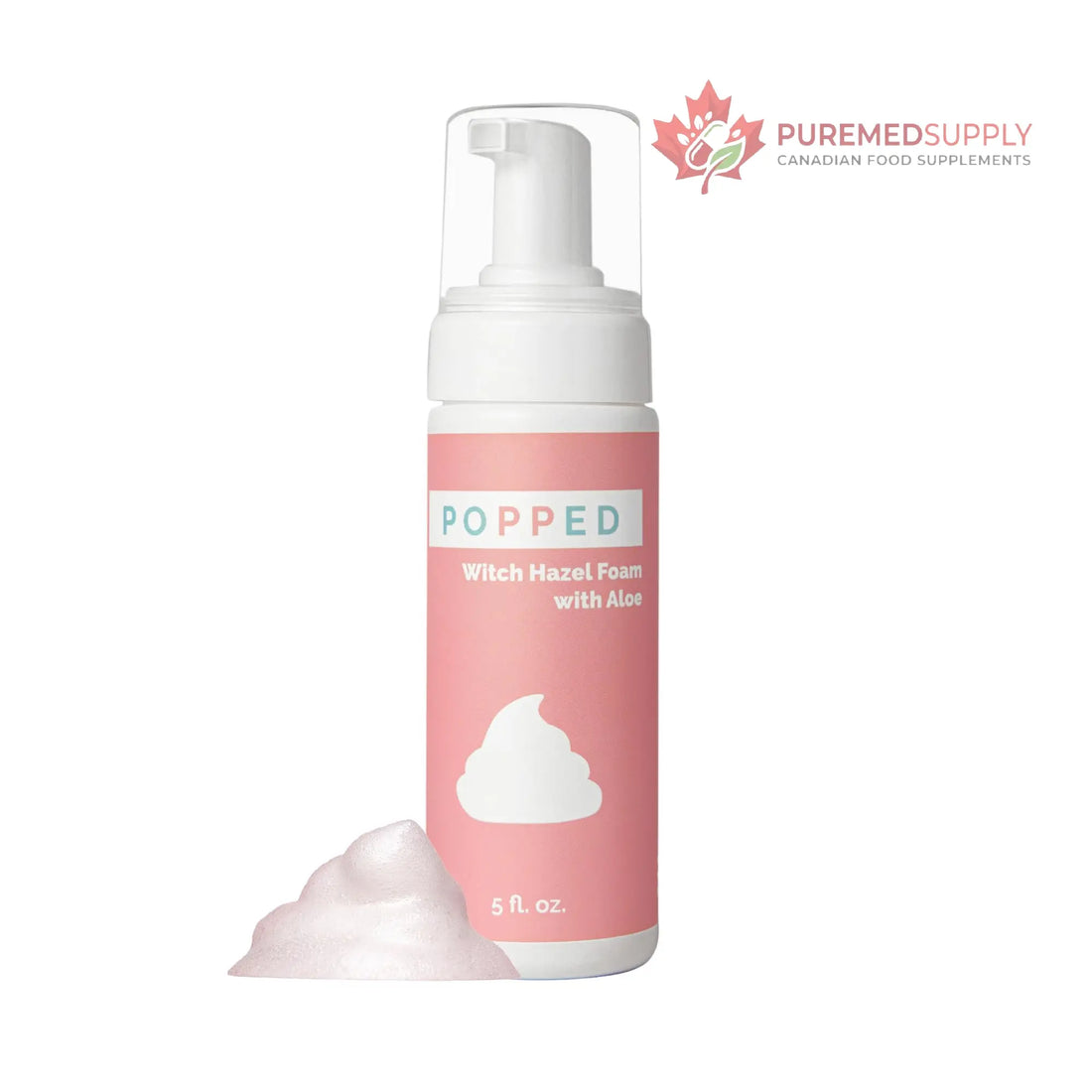 POPPED Witch Hazel Foam with Aloe (5 fl oz) | Perineal Healing Foam for Postpartum Care | Relieves Pain, Hemorrhoids, and Swelling After Birth | Postpartum Essential POPPED buy supplements canada