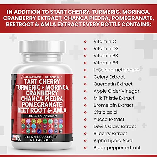 Tart Cherry Extract Capsules 20,000mg with Turmeric 8000mg Moringa Clean Nutraceuticals buy supplements canada