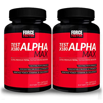 FORCE FACTOR Test X180 Alpha Max, 2-Pack, Total Testosterone and Nitric Oxide Booster Force Factor buy supplements canada