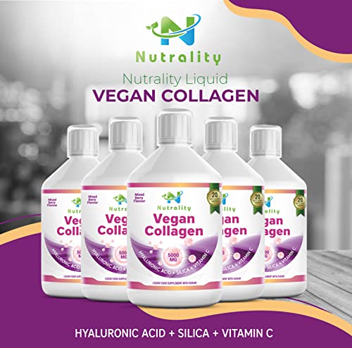 Nutrality Vegan Liquid Collagen | Premium-Grade 5000mg Hydrolyzed Collagen Peptides with Silica, Biotin Nutrality buy supplements canada