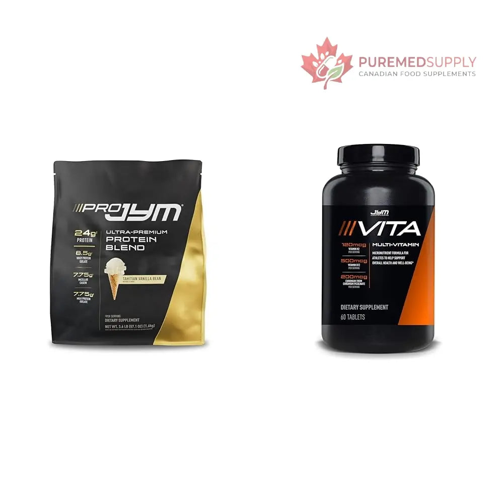JYM Supplement Science PRO JYM 45 Servings - Tahitian Vanilla Bean & tamin & Mineral Support, Vitamin A, C, B6, B12, E, K, Boron, Biotin, Potassium 60 Tablets JYM Supplement Science buy supplements canada