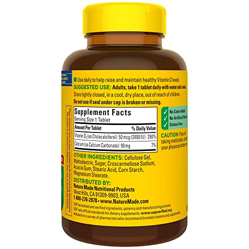 Nature Made Vitamin D3 2000 IU (50 mcg), Dietary Supplement for Bone, Teeth Nature Made buy supplements canada