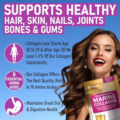 SkinPep® Collagen Re-Nu Liquid Shot Sachet 15-30 Day Supply - The Anti-Ageing Daily Collagen Drink Mix SkinPep buy supplements canada