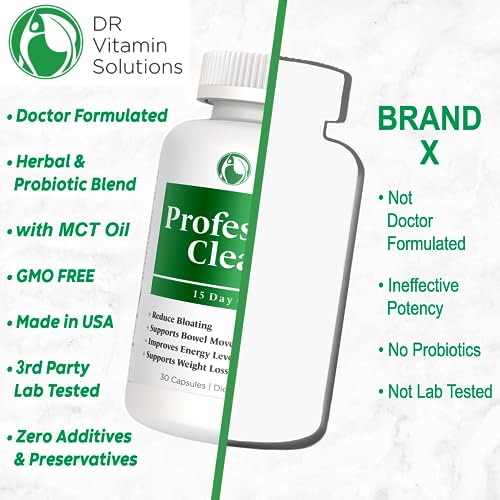 Professional Detox Cleanse for Weight Loss and Belly Fat, 15 Day Colon Cleanse, Body Detox DR VITAMIN SOLUTIONS buy supplements canada