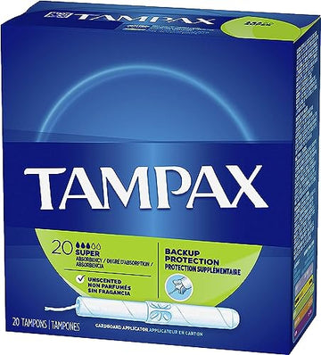 Tampax Tampons, Super Absorbency, Cardboard Applicator, Leakgaurd Skirt, Unscented, 20 Count Tampax buy supplements canada