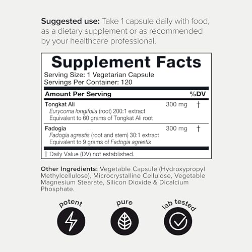 Ultra Concentrated 69,000mg Tongkat Ali Fadogia Agrestis Blend – 200:1 Tongkat Ali + 30:1 Toniiq buy supplements canada