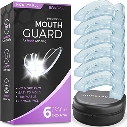 HONEYBULL Mouth Guard for Grinding Teeth [6 Pack] 1 Size for Heavy Grinding | Comfortable HoneyBull buy supplements canada