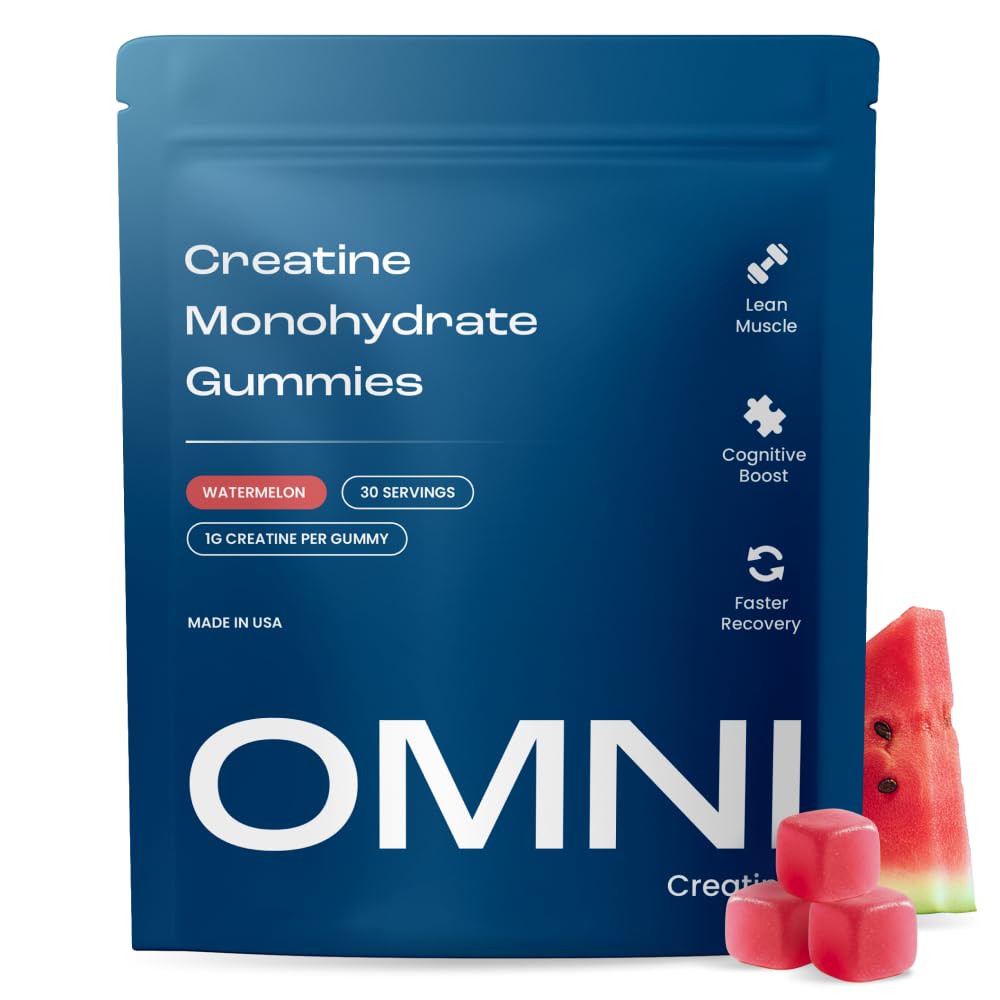 Creatine Monohydrate Gummies - Supports Muscle Growth, Recovery & Brain Function - Convenient & Easy to Take - Great Tasting Watermelon Flavor OMNI Creatine buy supplements canada