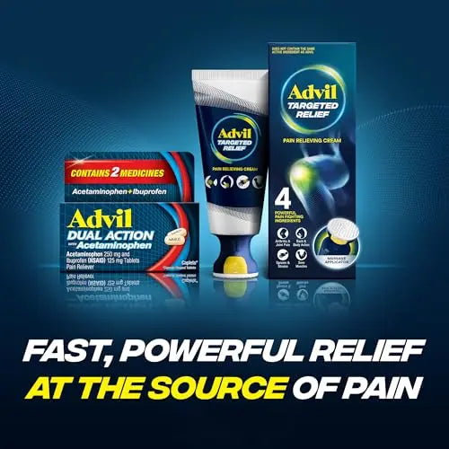 Advil Dual Action Coated Caplets, 125 Mg Ibuprofen and 250 Mg Acetaminophen per Dose (2 Dose Equivalent) for 8 Hour Pain Relief - 216 Count Advil buy supplements canada