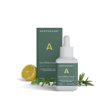 Apothékary Your Wildest Greens Herbal Liquid Drops, All-in-One Daily Superfood Supplement, Vitamin & Mineral Support, 5X Potency of Greens Powders, Sugar Free, Calorie Free, (15 Servings) 1.22oz Apothékary buy supplements canada