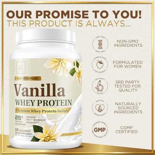 Hello Lovely! Whey Protein Powder, Vanilla Flavored Whey Isolate with 26g Protein Hello Lovely! buy supplements canada