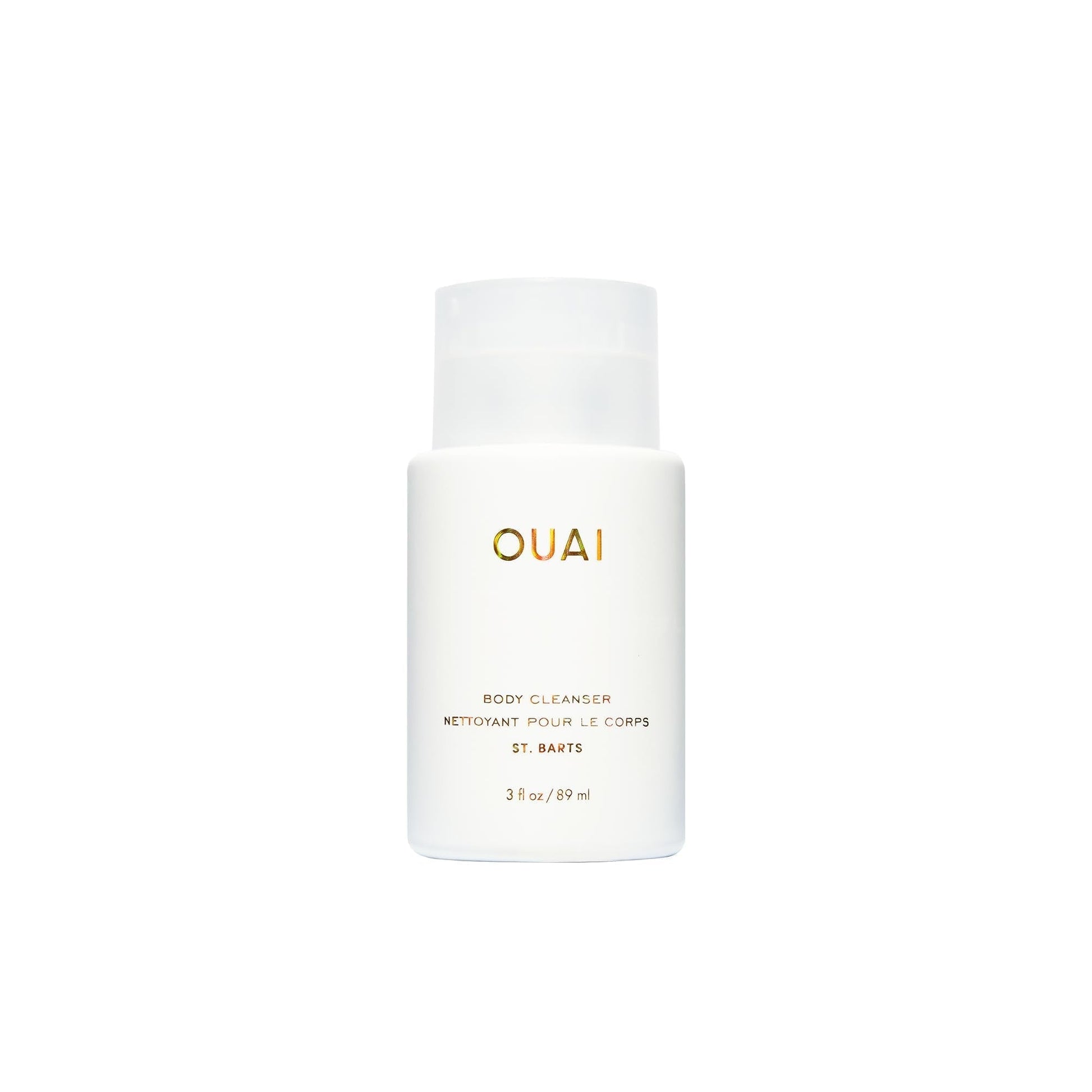 OUAI Body Cleanser, St. Barts Travel Size - Foaming Body Wash with Jojoba Oil & Rosehip Oil to Hydrate, Balance & Soften Skin - Paraben, Phthalate & Sulfate Free Skin Care Products (3 fl oz) OUAI buy supplements canada