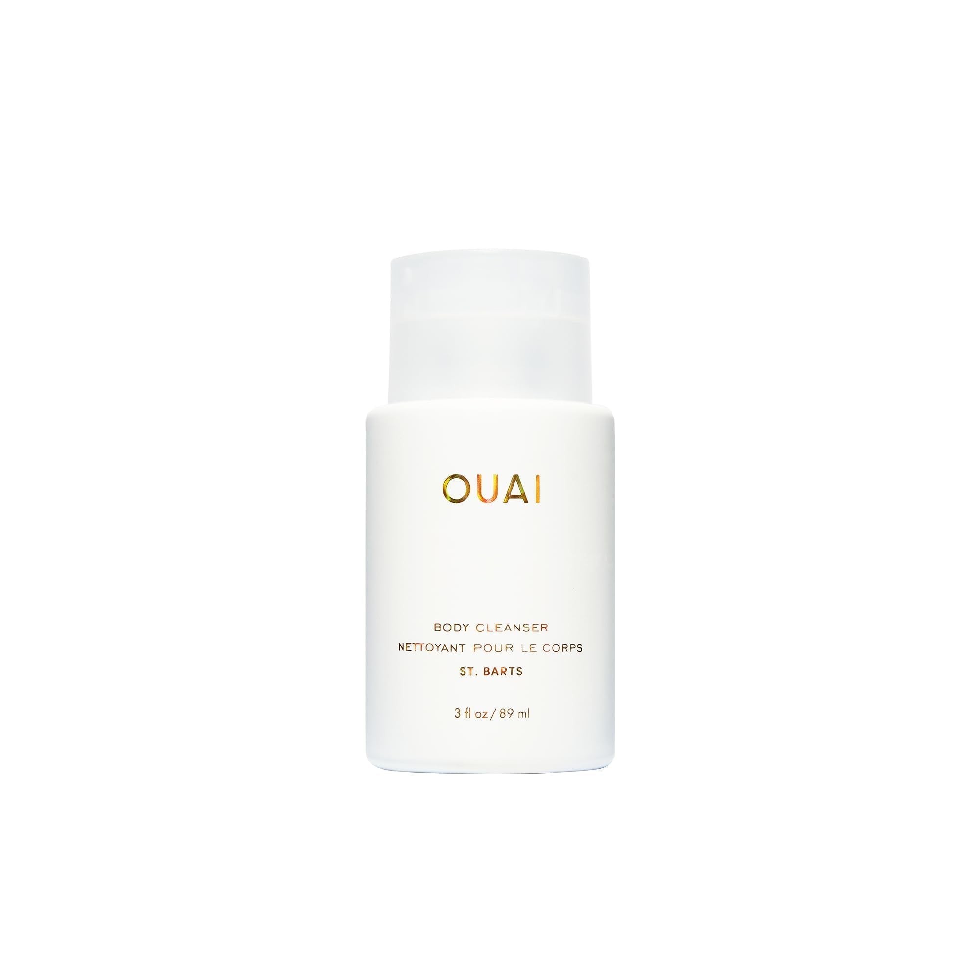 OUAI Body Cleanser, St. Barts Travel Size - Foaming Body Wash with Jojoba Oil & Rosehip Oil to Hydrate, Balance & Soften Skin - Paraben, Phthalate & Sulfate Free Skin Care Products (3 fl oz) OUAI buy supplements canada