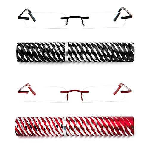 DXYXYO Mini Rimless Reading Glasses for Women Men, 2 Pack Slim Pocket Compact Metal DXYXYO buy supplements canada
