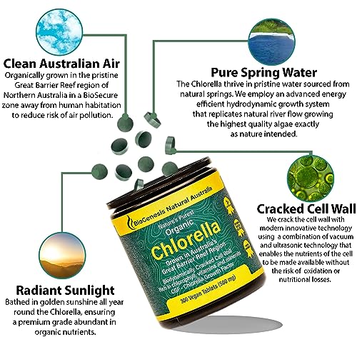 Biogenesis Organic Chlorella Tablets | Australian Grown | Chlorophyll-Rich Biogenesis buy supplements canada
