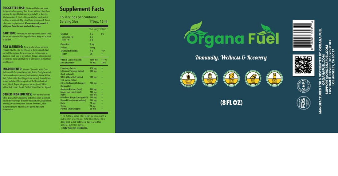 Organa Fuel 30-Day Supply: Advanced Liquid Immune Support Supplement, Supports Cellular, Gut & Organ Health, Vitamins, Minerals, Superfoods, Antioxidant. for Adults & Kids 12+ - 8 fl oz (Pack of 1) Organa Fuel buy supplements canada