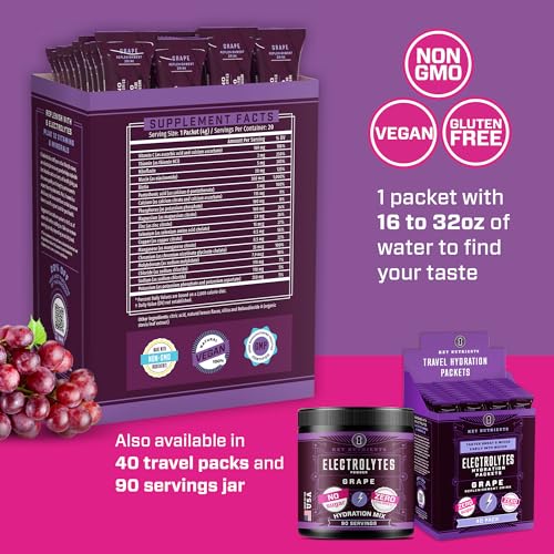 KEY NUTRIENTS Multivitamin Electrolytes Powder Packets - Fruity Grape 20 Pack KEY NUTRIENTS buy supplements canada