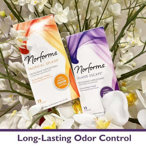 Norforms Feminine Deodorant Suppositories, Long Lasting Odor Control, Tropical Splash Scent Norforms buy supplements canada