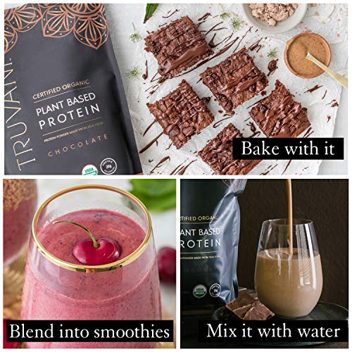 Truvani Organic Vegan Protein Powder Chocolate - 20g of Plant Based Protein, Organic Truvani buy supplements canada