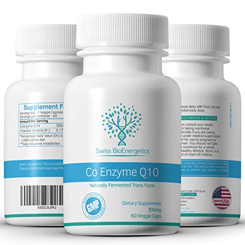 Co Enzyme Q10 CoQ10 300mg 60 Capsules - Superior Naturally Fermented Trans Form swiss bioenergetics buy supplements canada