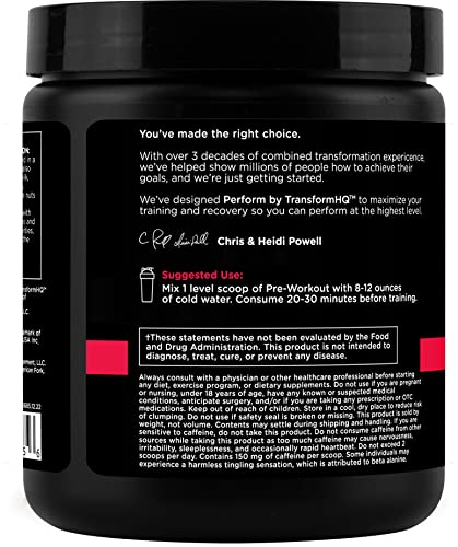 TransformHQ Pre-Workout 28 Servings - Perform - Gluten Free, Non-GMO (Blue Raspberry) TransformHQ buy supplements canada