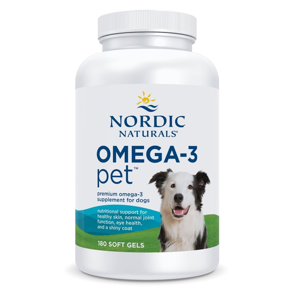 Nordic Naturals Omega-3 Pet, Unflavored - 180 Soft Gels - 320 mg Omega-3 Per Soft Gel - Fish Oil for Dogs with EPA & DHA - Promotes Heart, Skin, Coat, & Immune Health Nordic Naturals buy supplements canada
