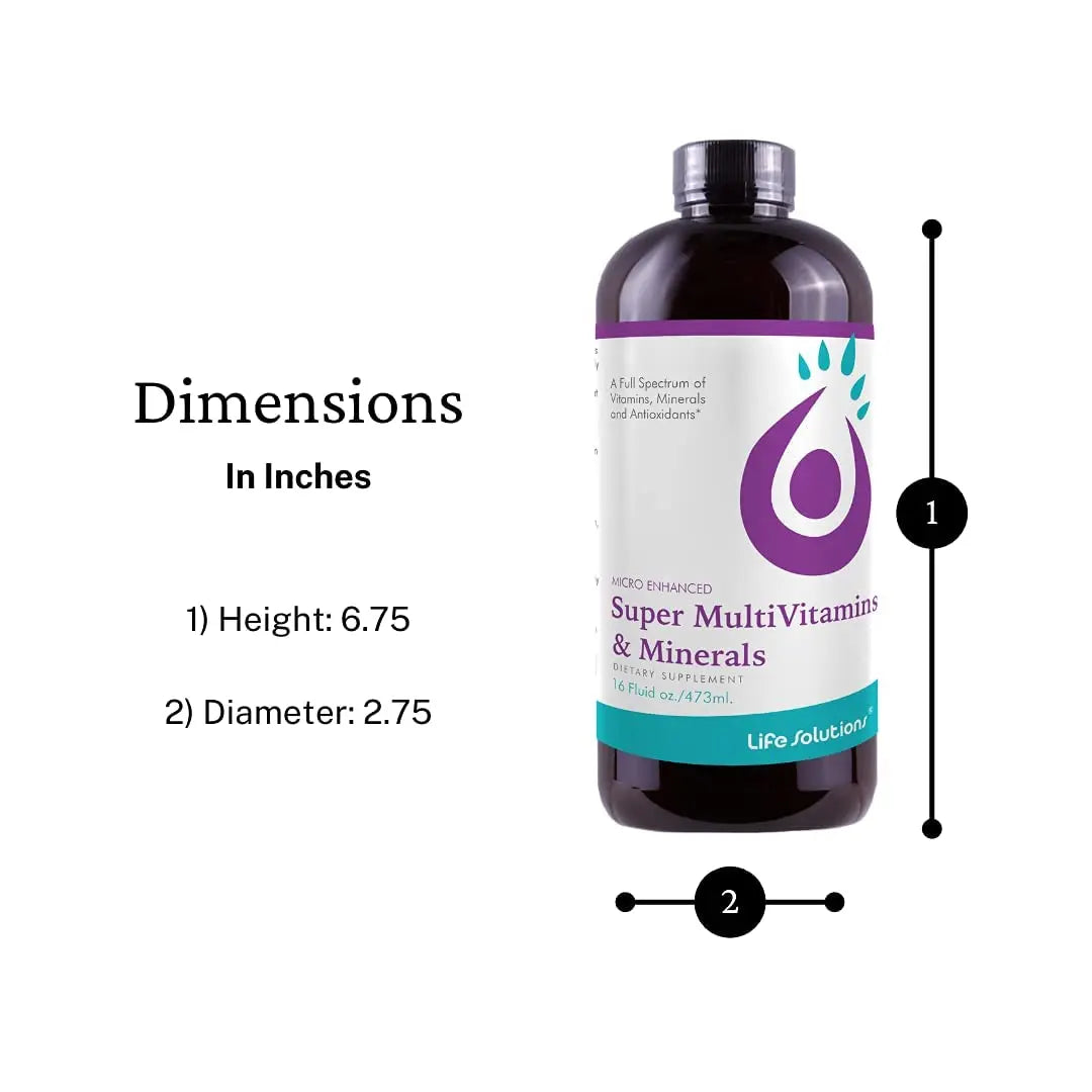 Liquid Super Multivitamin and Minerals - Premium Liquid Vitamins for Enhanced Absorption - Daily Liquid Multivitamin Supplement Life Solutions buy supplements canada