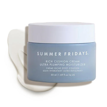 Summer Fridays Rich Cushion Face Cream - Ultra Plumping Barrier Repair Cream + Makeup Primer - Infuses Skin with Rich Hydration from Glycerin + Squalane - Non-Comedogenic + Fragrance-Free (1.69 Oz) Summer Fridays buy supplements canada