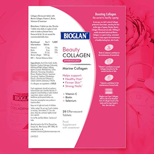 Bioglan Collagen Effervescent | 1000mg | Hydrolysed Marine Collagen Bioglan buy supplements canada