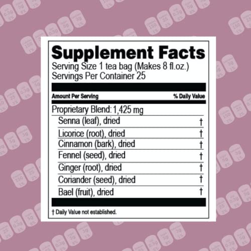 Hyleys Colon Cleanse Tea Blackberry Flavor - 50 Tea Bags (6 Pack - 300 Tea Bags Total) HYLEYS buy supplements canada