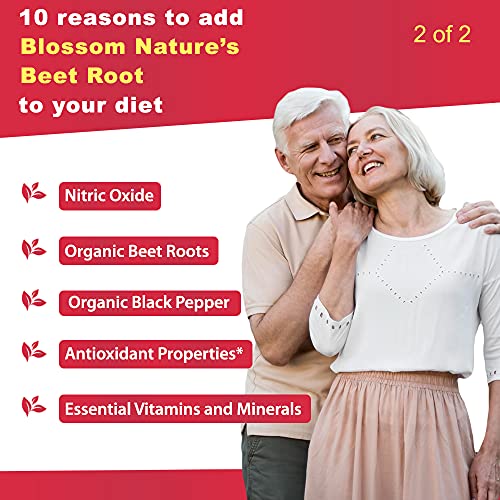 Organic Beet Root Powder 1350mg with Black Pepper-Nitric Oxide Booster, Digestive System Blossom Nature buy supplements canada