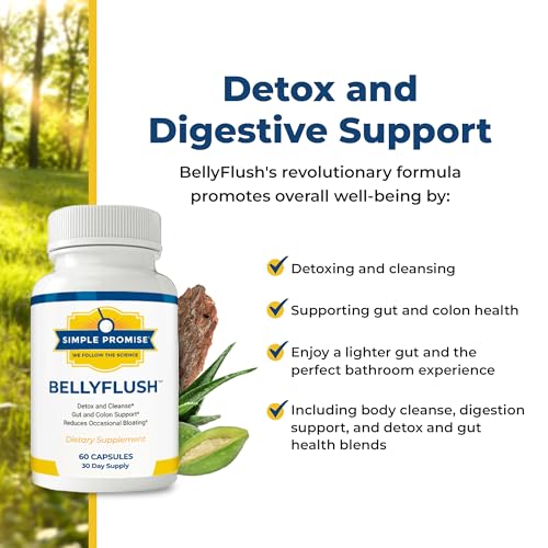 Simple Promise - BellyFlush - Detox and Colon Cleanse - Supports Digestive Health, 60 Capsules Simple Promise buy supplements canada